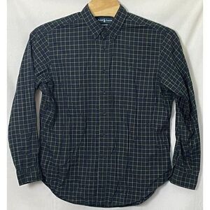 Ralph Lauren Mens‎ Shirt XL Black Watch Plaid Check Long Sleeve Button Down